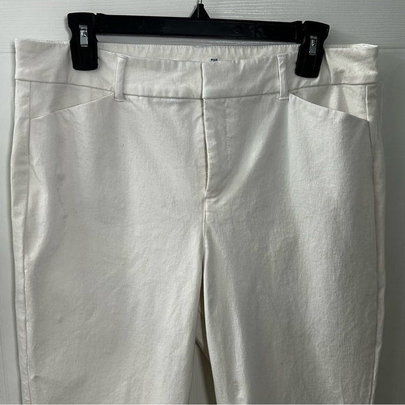 Old Navy Pixie High Rise White Pants 14 Secret Slim Pockets Stretch Career - Picture 3 of 9